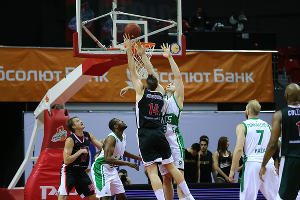 Матч 1/4 финала Единой лиги ВТБ «Локомотив-Кубань» — УНИКС © Фото с официального сайта ПБК «Локомотив-Кубань», lokobasket.com