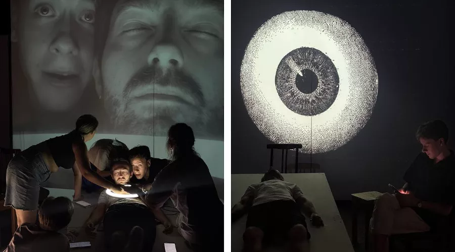 Репетиция спектакля «Жизнь человека»  &copy;&nbsp;Коллаж из фото, предоставленных Юга.ру группировкой &laquo;Культурные люди&raquo;