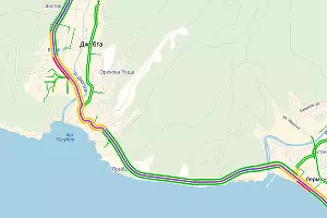 &laquo;Джубга – Лермонтово&raquo; &copy;&nbsp;Графика &laquo;Яндекс.Карты&raquo;