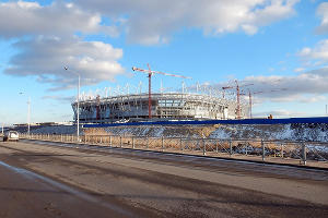 Строительство стадиона «Ростов-Арена» © Фото с сайта craneves.ru