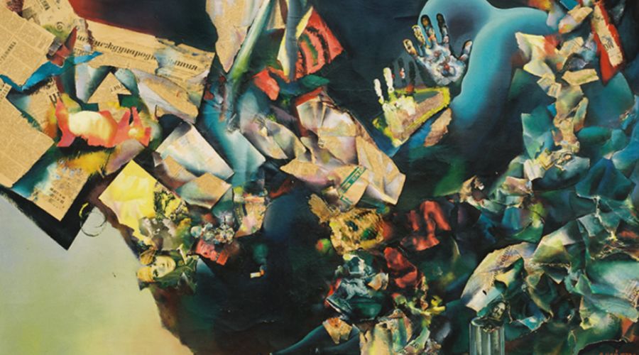 Картина Евгения Цея «Небольшая заметка урбаниста»  &copy;&nbsp;Скриншот с сайта Северокавказского филиала Государственного музея искусства народов Востока