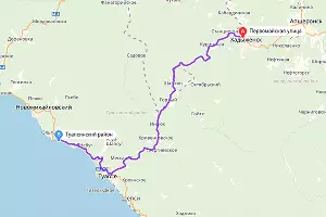 Дорога до Ольгинки &copy;&nbsp;Графика &laquo;Яндекс.Карты&raquo;