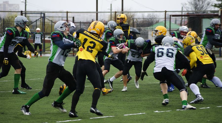 Матч по американскому футболу «Краснодарские бизоны» — «Ставропольские камни» © Фото пресс-службы КАФ «Краснодарские бизоны»