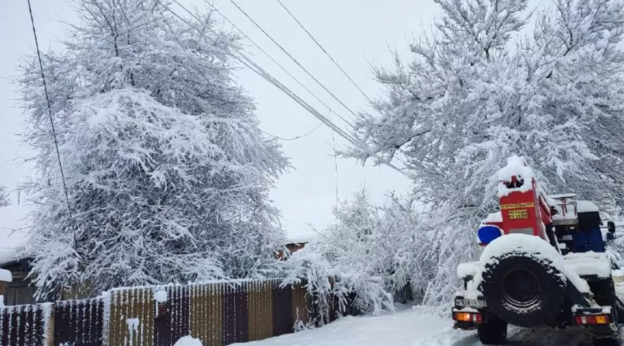 Последствия снегопада в Северском районе, 21 января 2024 г. &copy;&nbsp;Скриншот публикации в телеграм-канале Андрея Дорошевского, T.me/andreidoroshevskii