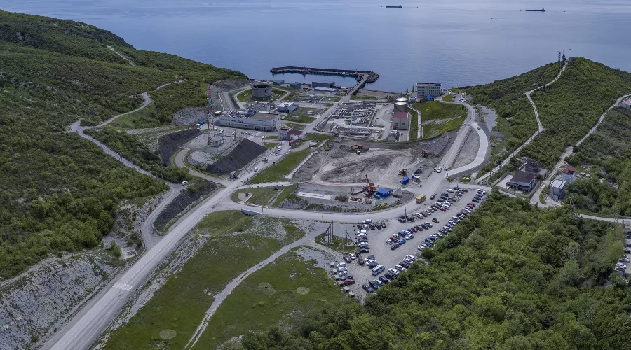 Морской терминал КТК  &copy;&nbsp;Фото с сайта Каспийского трубопроводного консорциума, https://www.cpc-online.ru/