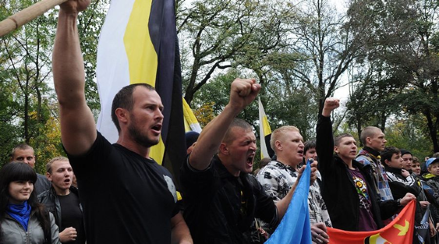 Русский марш в День народного единства прошел в Краснодаре &copy;&nbsp;Елена Синеок, ЮГА.ру