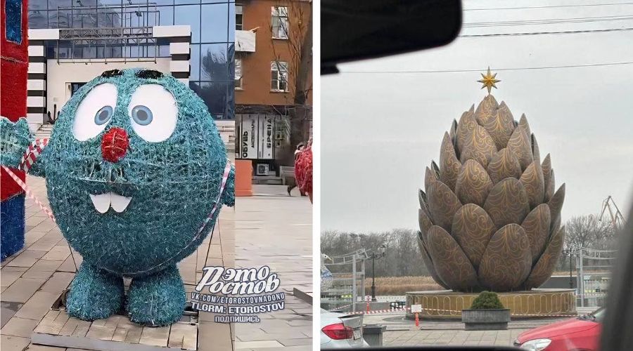  © Коллаж из скриншотов фото со страницы «Вконтакте» «Это Ростов! Новости» и телеграм-канала «Эй, Краснодар»