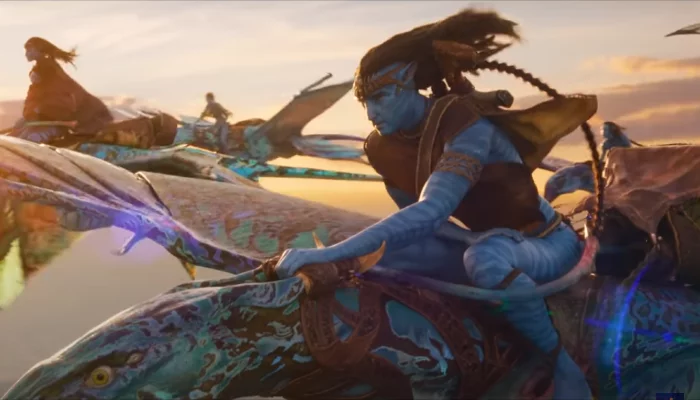 Кадр из фильма «Аватар: Путь воды», реж. Джеймс Кэмерон, 2022 год &copy;&nbsp;Скриншот видео с YouTube-канала &laquo;В Рейтинге&raquo; &copy; https://www.youtube.com/watch?v=6DR1SqPYWCo