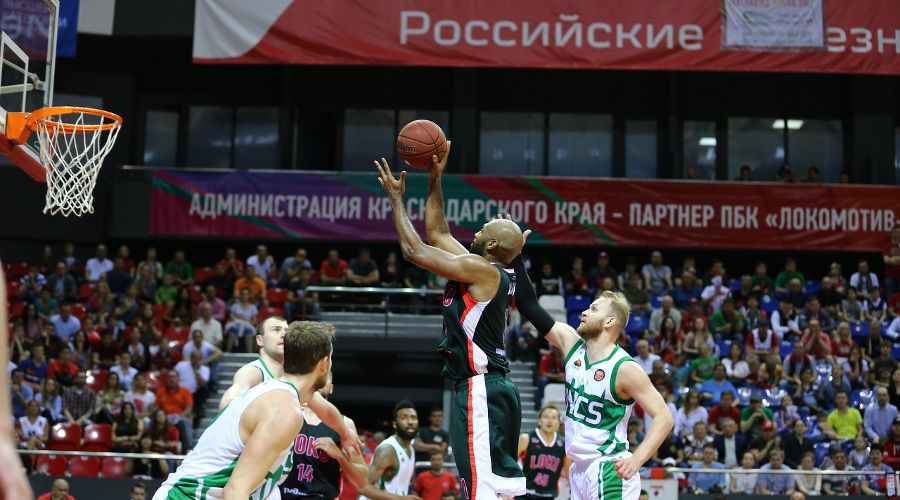 Матч 1/4 финала Единой лиги ВТБ «Локомотив-Кубань» — УНИКС © Фото пресс-службы ПБК «Локомотив-Кубань»