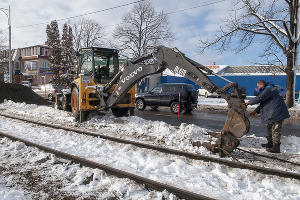 В Краснодаре начали строить трамвайную линию на улице Московской &copy;&nbsp;Фото Дмитрия Пославского, Юга.ру