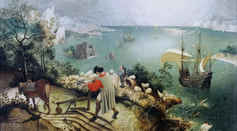 Падение Икара. 1560. Королевские музеи изящных искусств, Брюссель &copy;&nbsp;Изображение является общественным достоянием