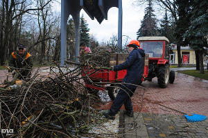 Ликвидация последствий ледяного дождя в Краснодаре &copy;&nbsp;Елена Синеок, ЮГА.ру
