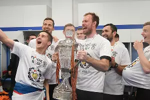 &laquo;Тосно&raquo; празднует победу в Кубке России &copy;&nbsp;Фото из твиттера ФК &laquo;Тосно&raquo;, twitter.com/fctosno