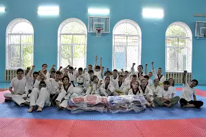 Воспитанники Спортивной школы №2 в Туапсе &copy;&nbsp;Фото Инессы Царёвой, предоставлено пресс-службой АО &laquo;ТМТП&raquo;