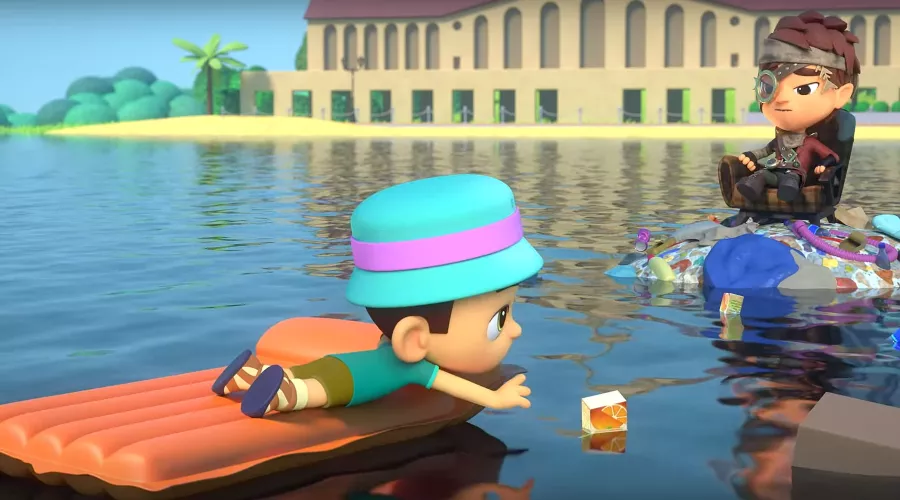 Кадр из серии «Пляжный монстр» &copy;&nbsp;Скриншот видео из группы &laquo;Команда Флоры&raquo; во ВКонтакте