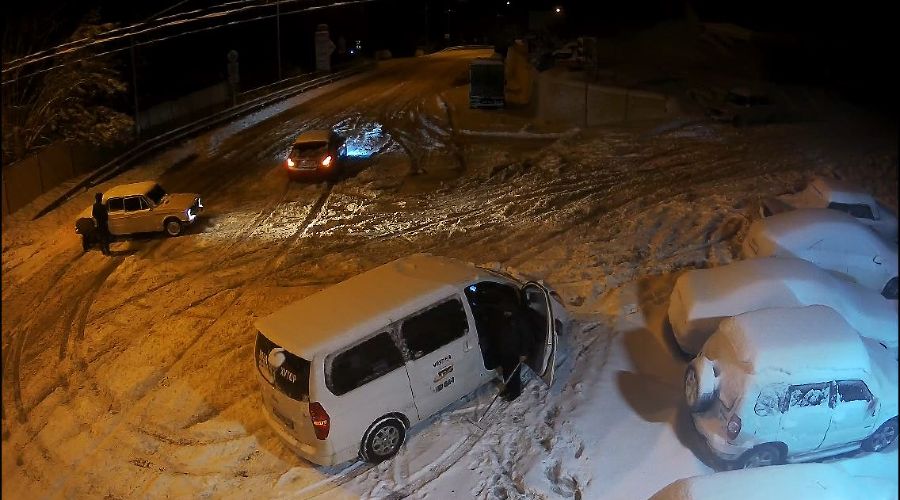 Снегопад в Сочи © Снимки с веб-камер