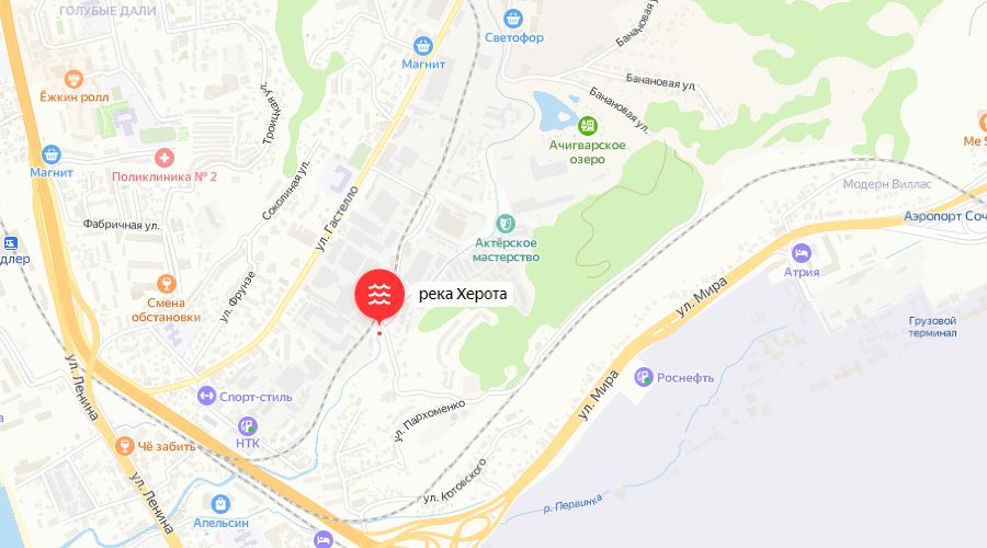 В Сочи на «Яндекс.Картах» появилась Херота