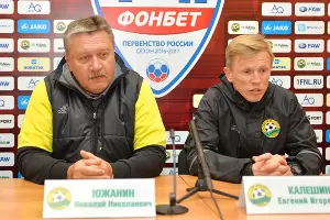 Тренеры ФК «Кубань» Николай Южанин и Евгений Калешин &copy;&nbsp;Фото с официального сайта ФК &laquo;Кубань&raquo;