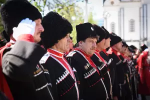 Парад казаков в Краснодаре &copy;&nbsp;Фото Елены Синеок, Юга.ру