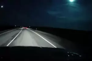 Метеор над Курганинским районом 6 января 2022 года &copy;&nbsp;Кадр из видео телеграм-канала &laquo;Туподар - Краснодар&raquo;, T.me/s/typodar