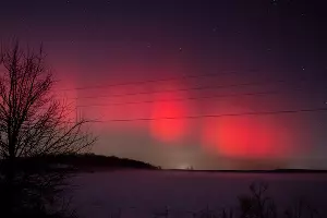 Северное сияние в Горячем Ключе &copy;&nbsp;Фото Андрея Иванова