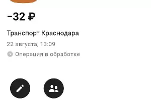 Уведомление от банка показывает: списана сумма со скидкой, 32 рубля &copy;&nbsp;Фото Александра Гочаренко, Юга.ру