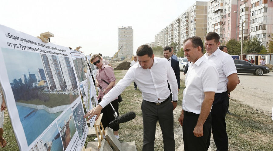 Строительство аллеи 80-летия образования края в Юбилейном микрорайоне Краснодара © Фото пресс-службы администрации Краснодарского края