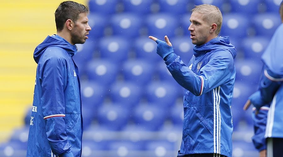 Федор Смолов и Юрий Газинский © Фото с официального сайта РФС, rfs.ru