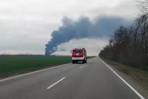 Снято 20 марта 2025 года на трассе 142-м километре трассы 03К-002 в Кавказском районе &copy;&nbsp;Фото Антона Быкова, Юга.ру