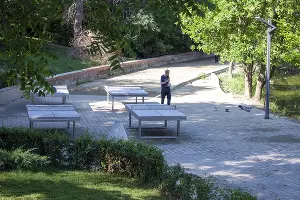 Ремонт парка у стадиона &laquo;Кубань&raquo; &copy;&nbsp;Фото Дмитрия Пославского, Юга.ру